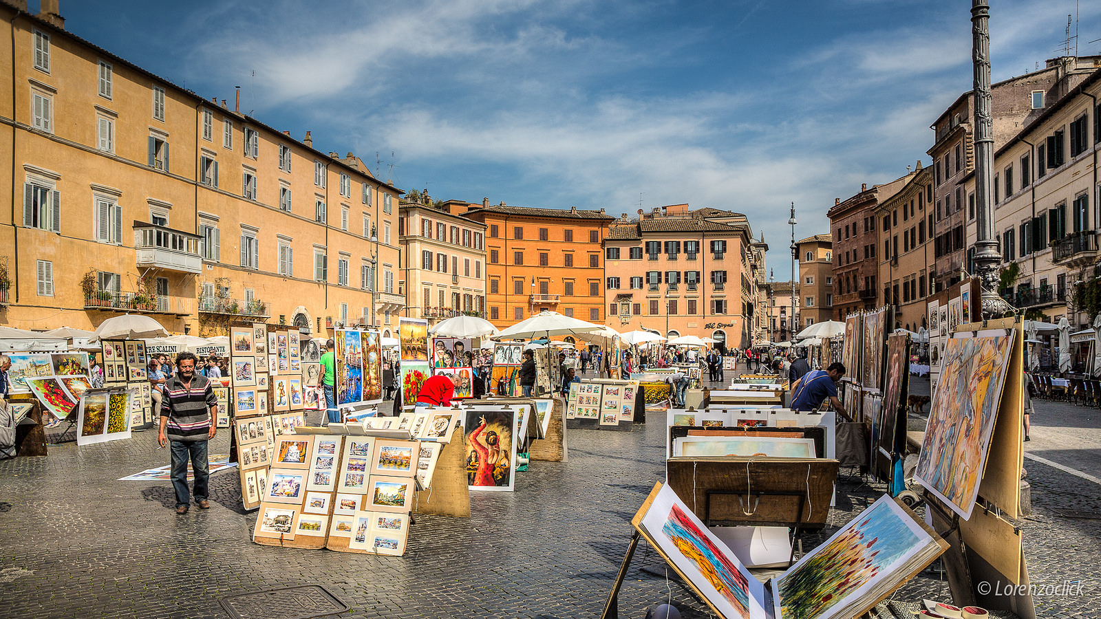Trg Navona u Rimu - slikarska kolonija (foto: LorenzoClick)